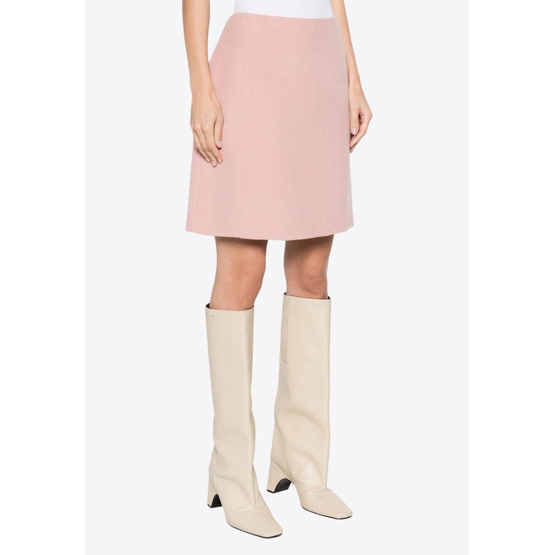Wool High-Waist Mini Skirt Pink wrtwstd_S