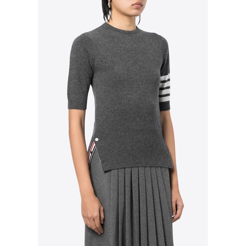 4-bar Stripes Cashmere Knit Top Gray wrtwit_IT 38