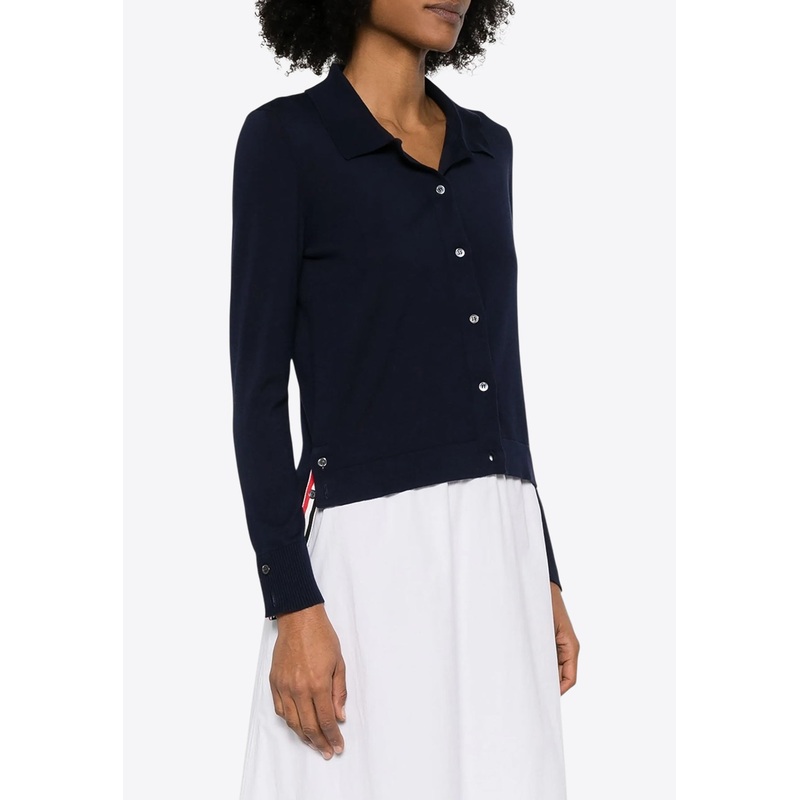 4-bar Stripes Polo Cardigan Navy wrtwit_IT 38