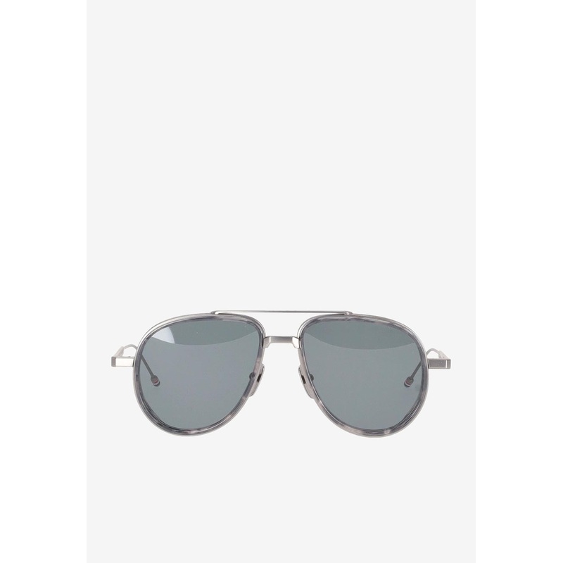 Aviator Metal Sunglasses Gray 56