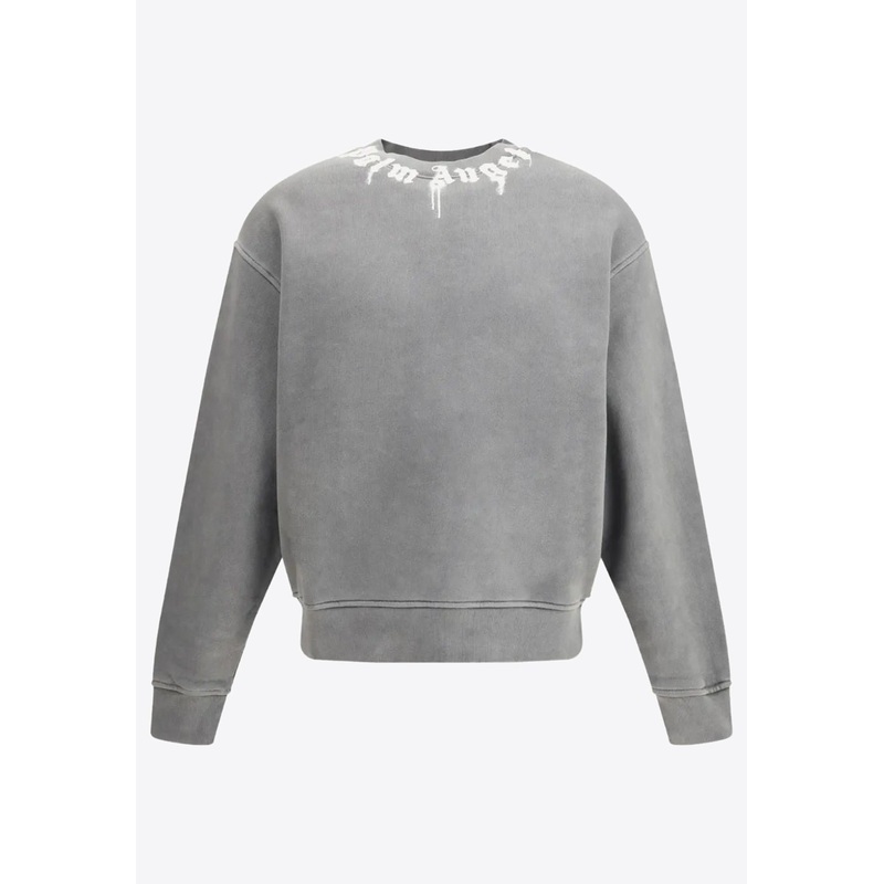 Curved Logo Washed Sweatshirt Gray mrtwstd_S