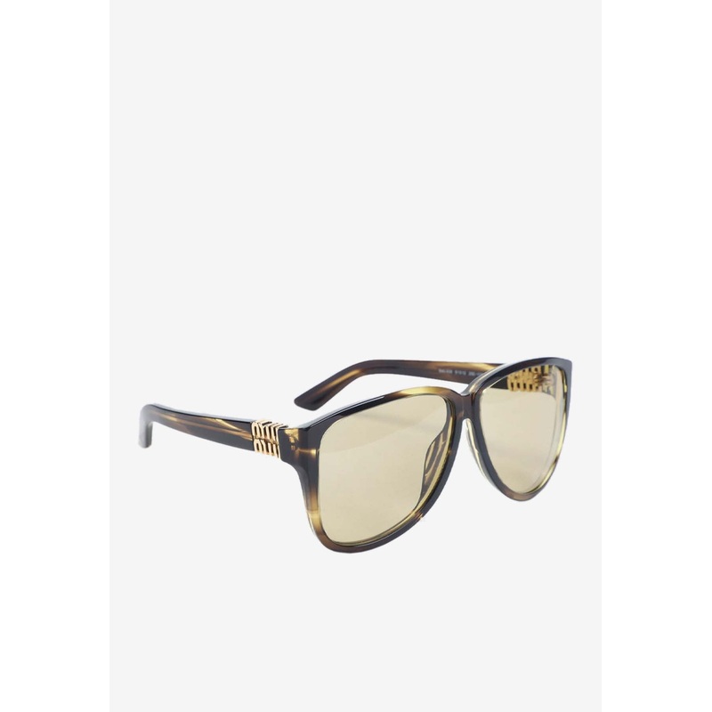 Ombre Aviator Sunglasses Yellow Onesize