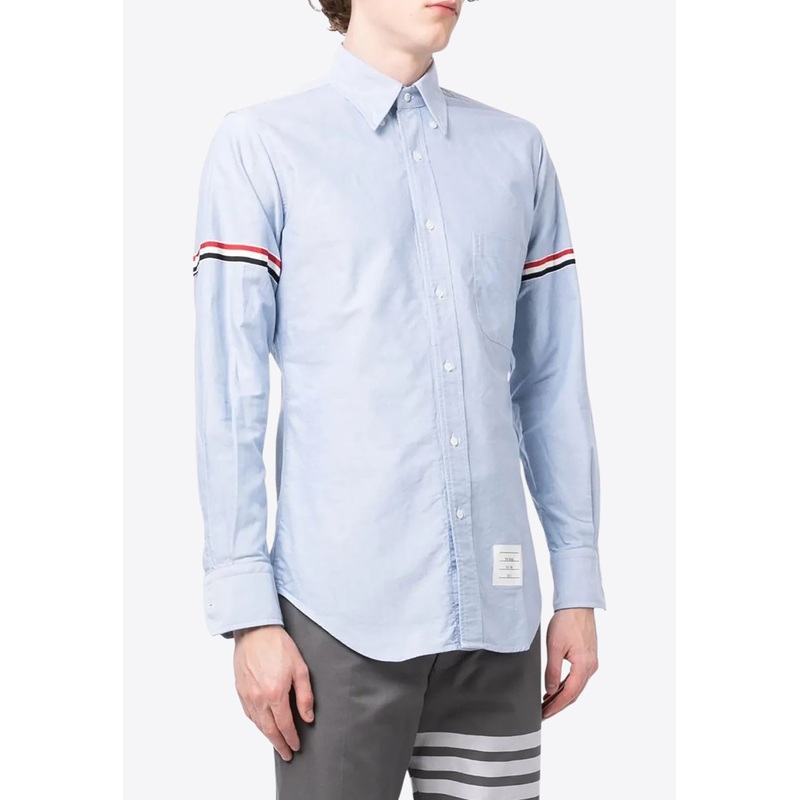 Oxford Long-Sleeved Shirt with Armband Light Blue mrtwstd_2