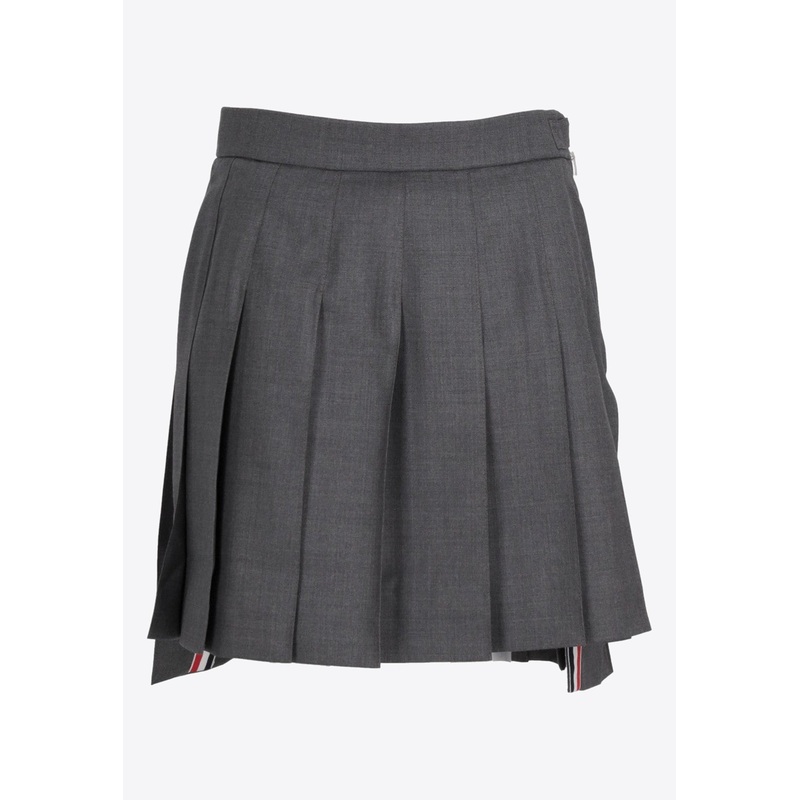 Signature Loopback Mini Pleated Skirt Gray wrtwit_IT 38