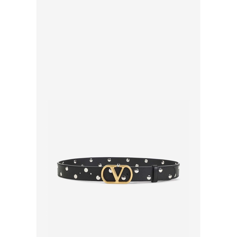 VLogo Studded Belt Black 70