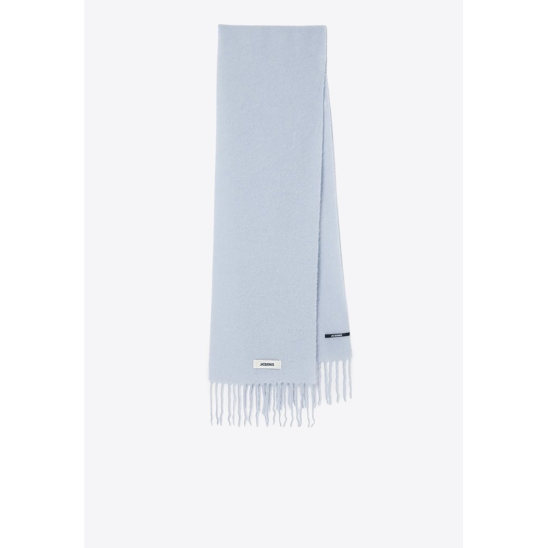 Wool-Blend Fringed Scarf Lilac Onesize