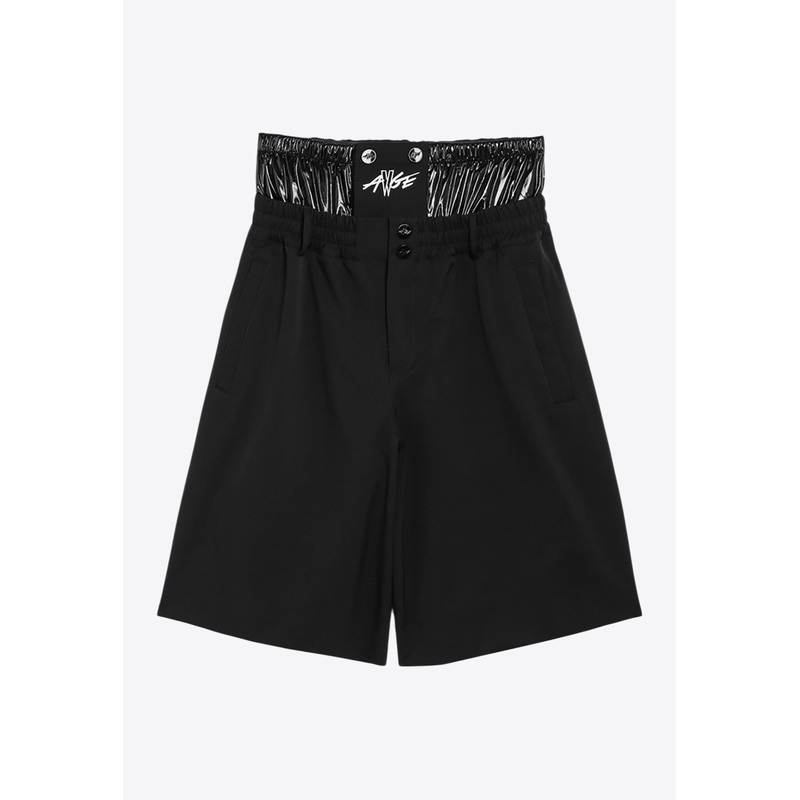 X A$Ap Rocky Logo Print Bermuda Shorts Black mrtwit_IT 44