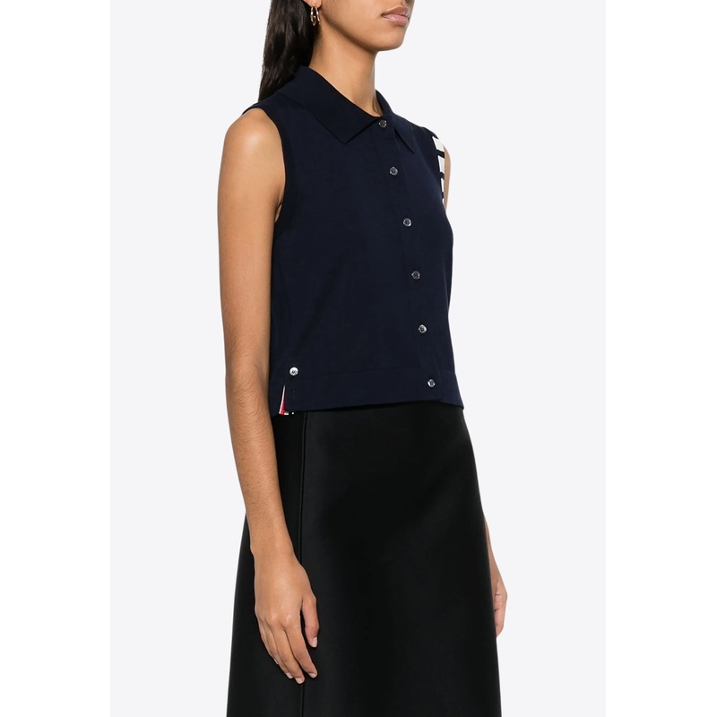 4-bar Stripes Wool-Blend Knit Top Navy wrtwit_IT 40