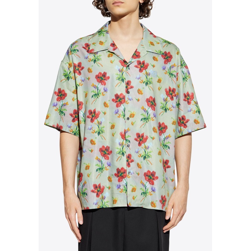Floral Print Short-Sleeved Shirt Multicolor mrtwshirtseu_EU 39