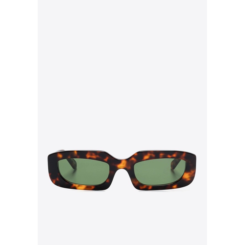 Renton Rectangular Sunglasses Green Onesize