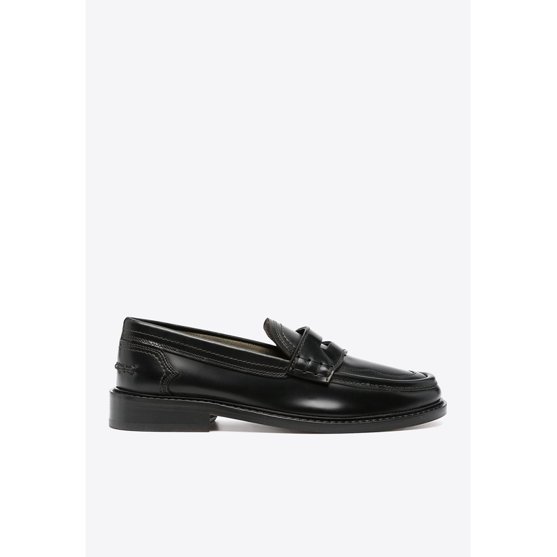 Toluca Leather Penny Loafers Black wshoeseu_EU 36