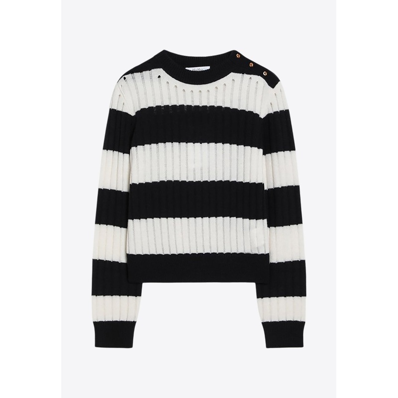 Alfeo Striped Knitted Sweater Monochrome wrtwstd_XS