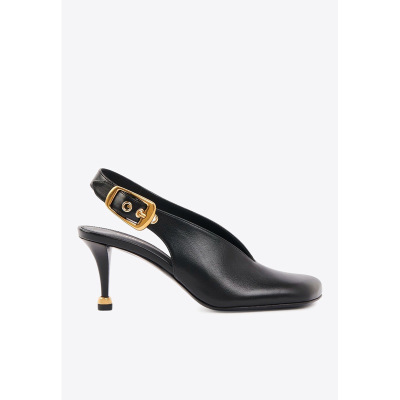 Andrea 70 Calf Leather Slingback Pumps Black wshoeseu_EU 36