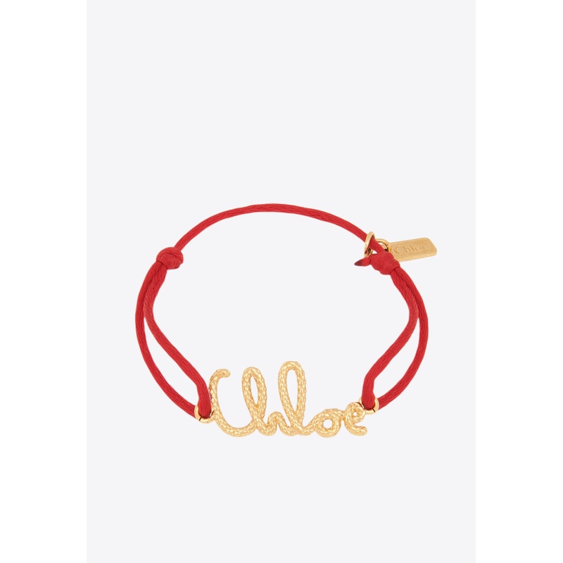 Snake Logo Lettering Bracelet Red Onesize