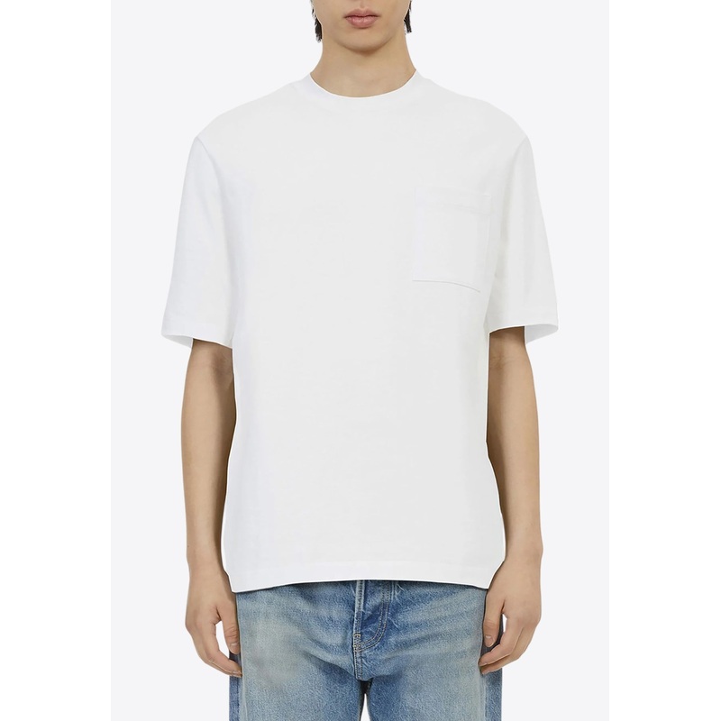Back Stripe Short-Sleeved T-shirt White mrtwstd_XS