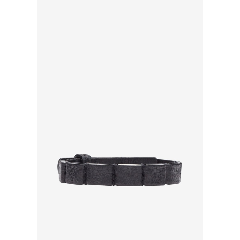 Calf Leather Bracelet Black Onesize