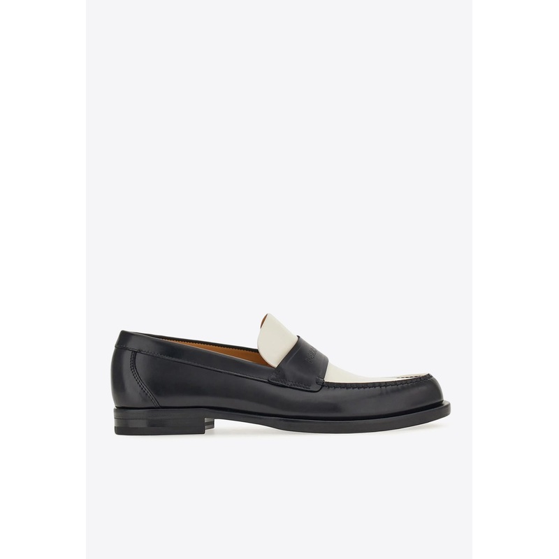Fillmore Two-Tone Leather Loafers Black mshoesus_US 6