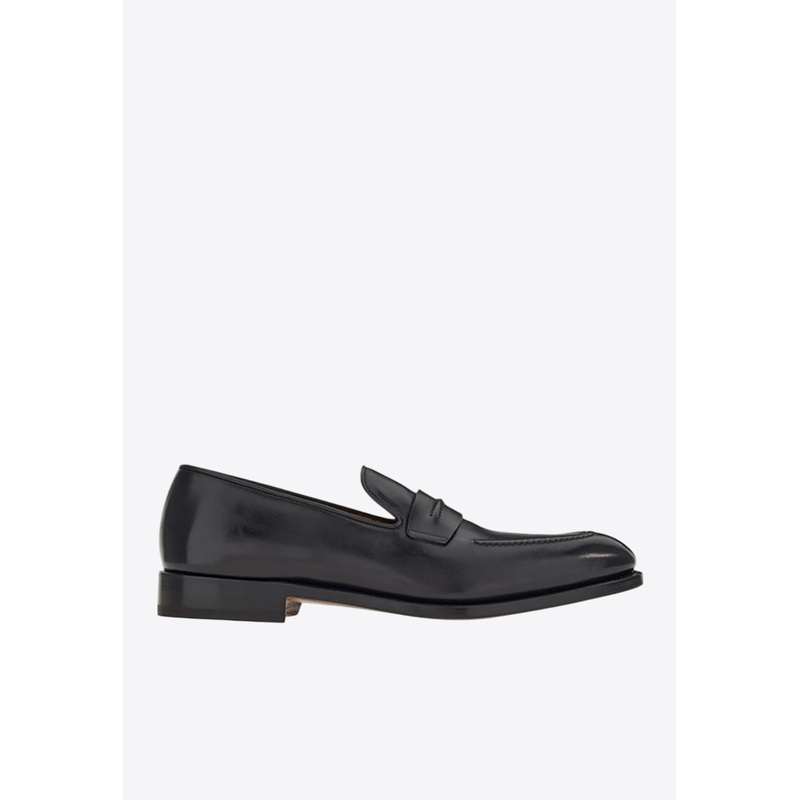 Genk Leather Penny Loafers Black mshoesus_US 6