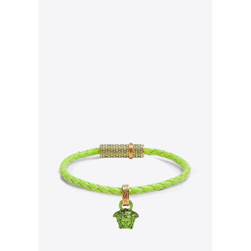 Medusa Crystal Braided Bracelet Green S