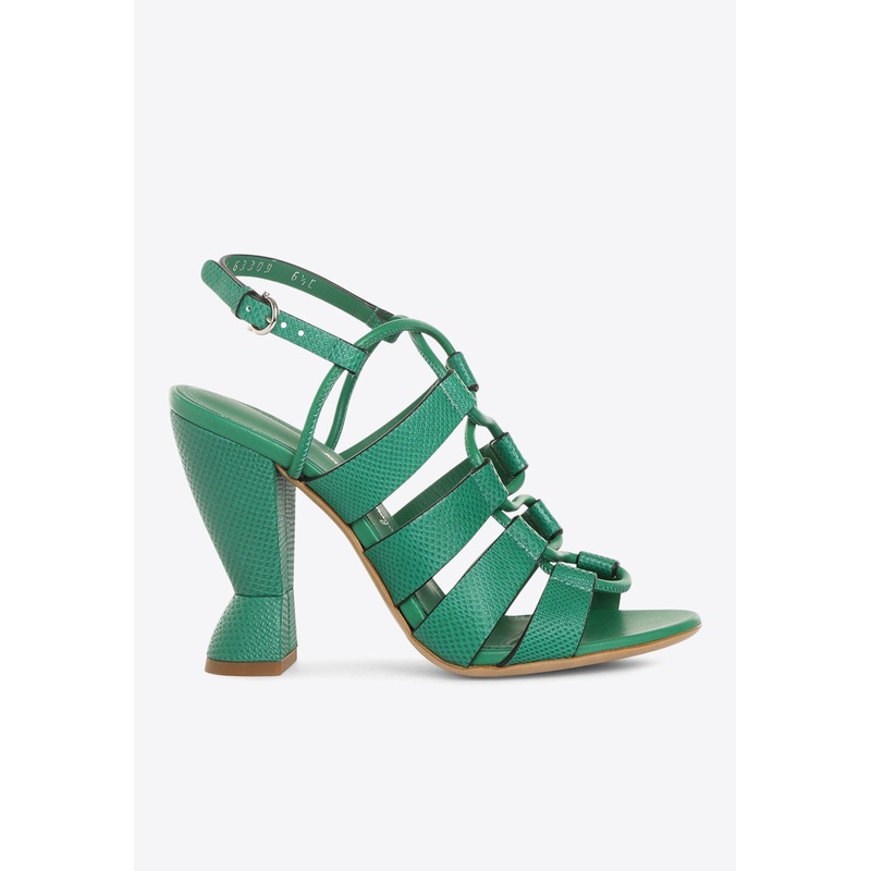 Sirmio 105 Lizard Embossed Leather Sandals Green wshoesus_US 9