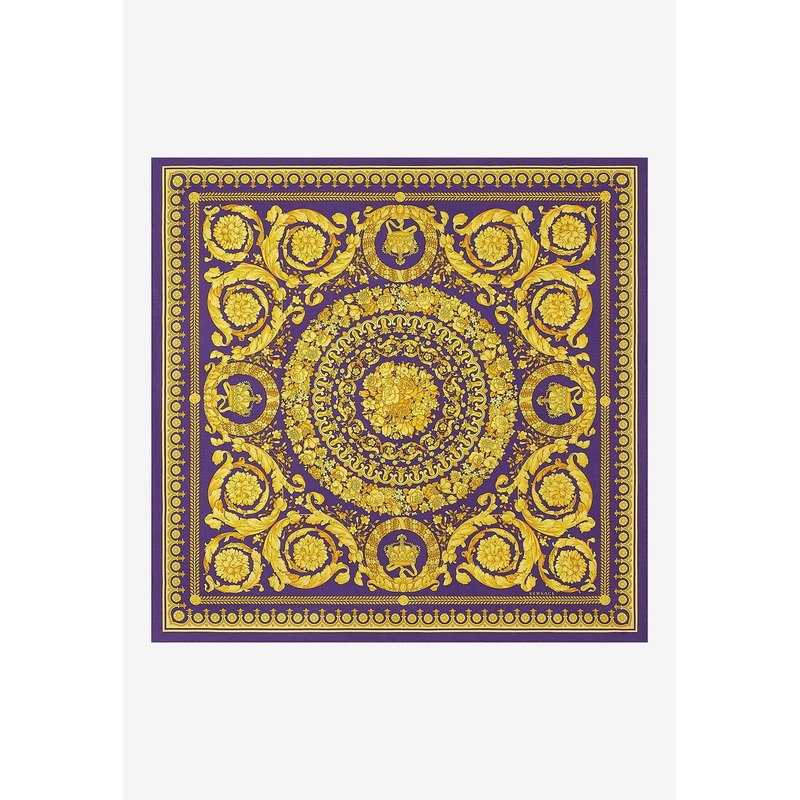 Small Barocco Print Silk Scarf Multicolor Onesize