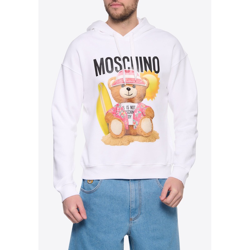 Teddy Bear Hooded Sweatshirt White mrtwit_IT 50