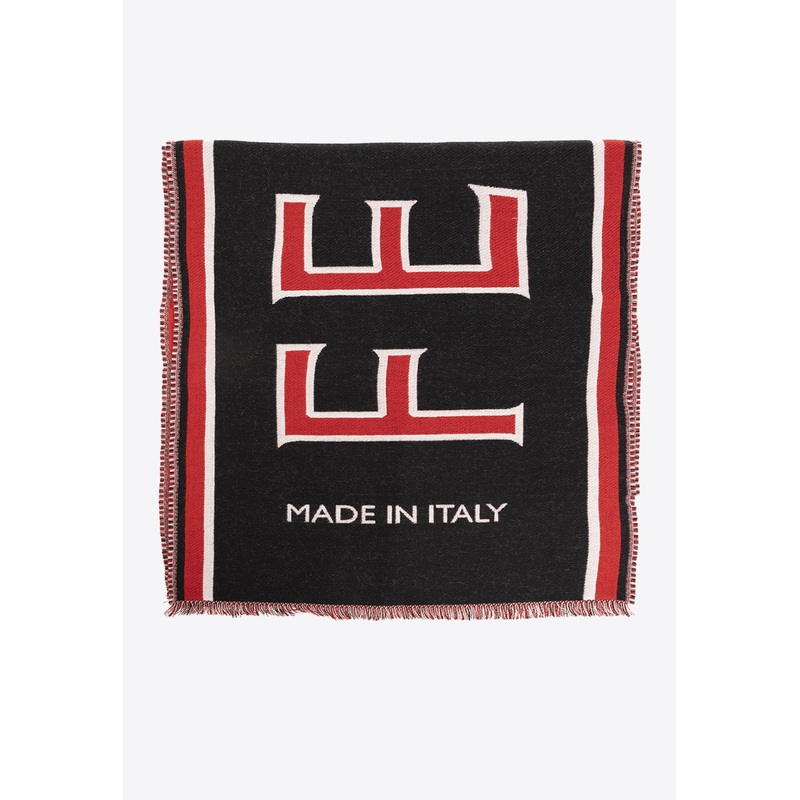 Maxi Logo Wool Scarf Multicolor Onesize