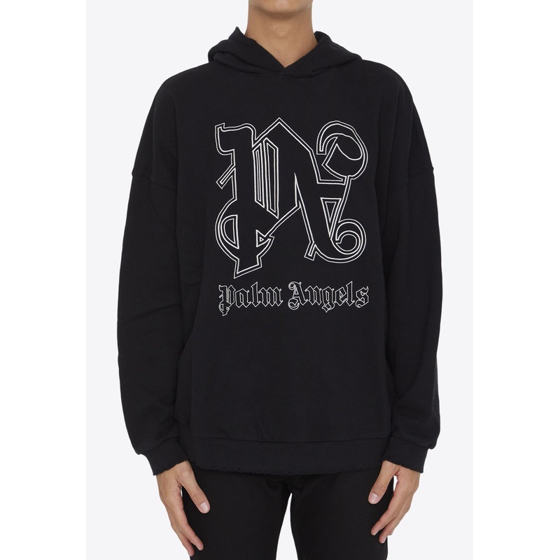 Maxi Monogram Hooded Sweatshirt Black mrtwstd_S