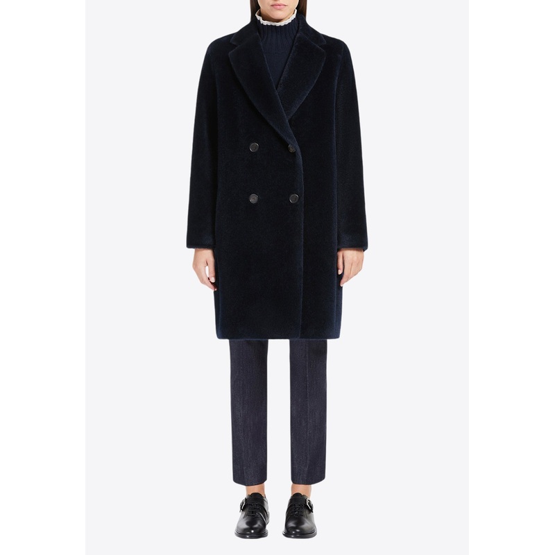 Roseto Alpaca and Wool Coat Midnight Blue wrtwit_IT 36
