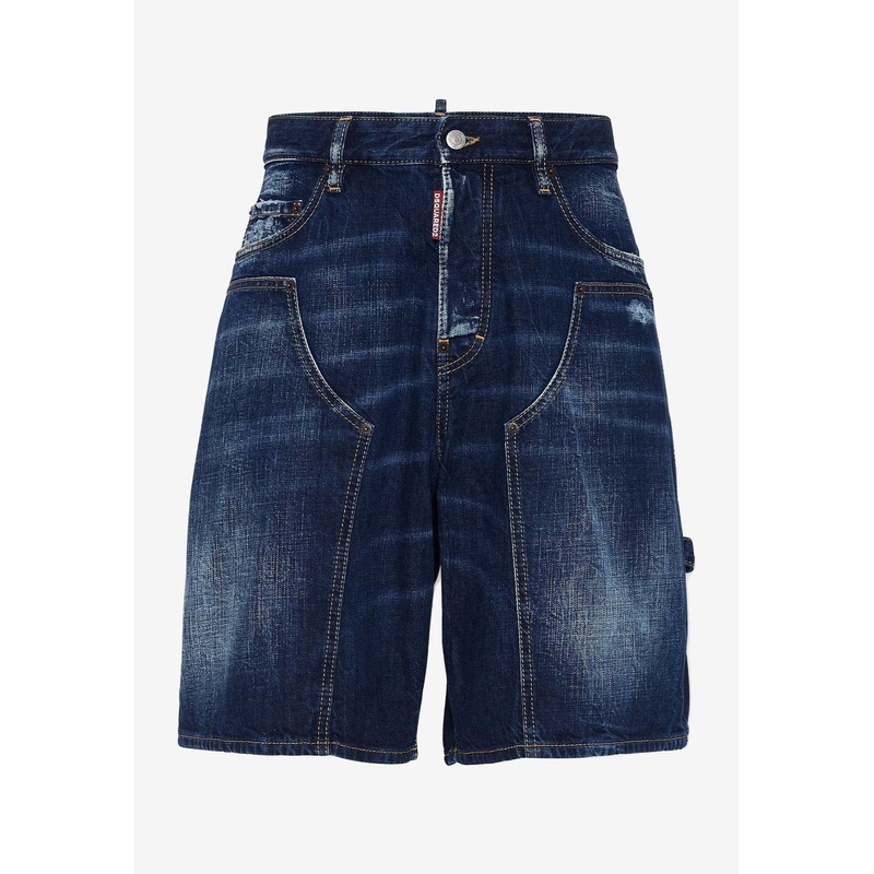 Semplice Carpenter Denim Shorts Blue mrtwit_IT 46