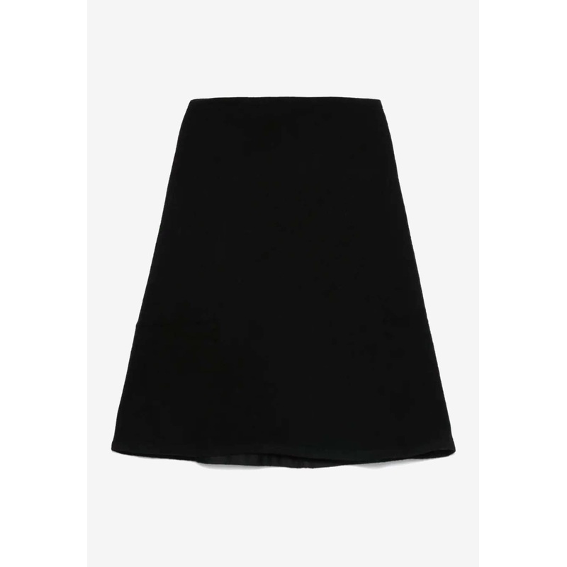 Wool Padded Scarf Black 46-48