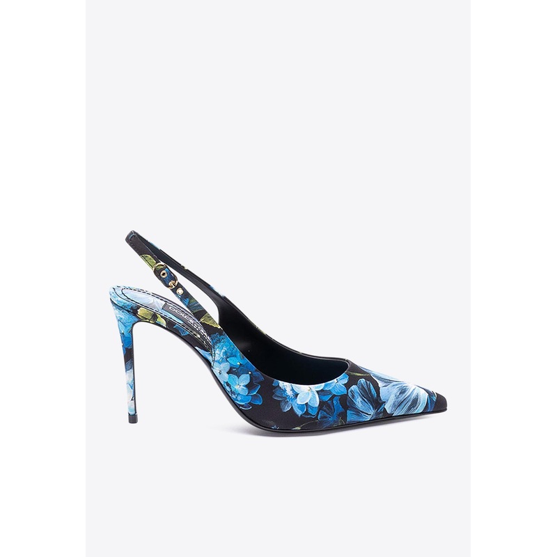 100 Brocade Silk Slingback Pumps Multicolor wshoeseu_EU 36