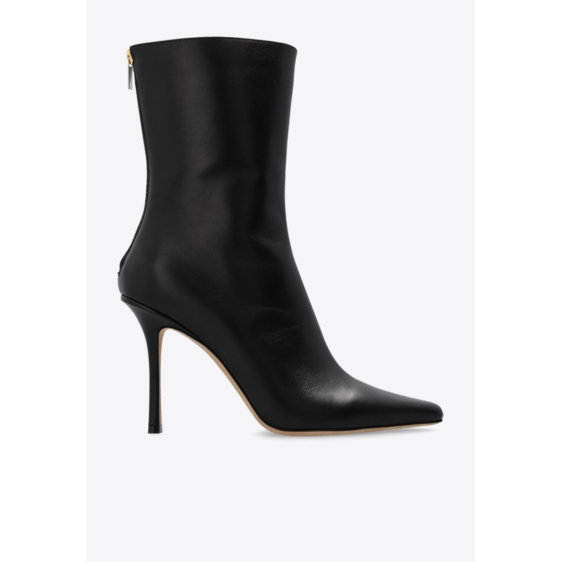 Agathe 100 Ankle Boots in Calf Leather Black wshoeseu_EU 36