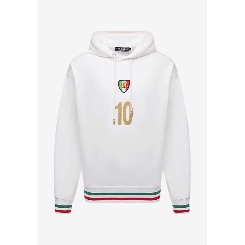 Italy Crest Logo Hooded Sweatshirt White mrtwit_IT 54