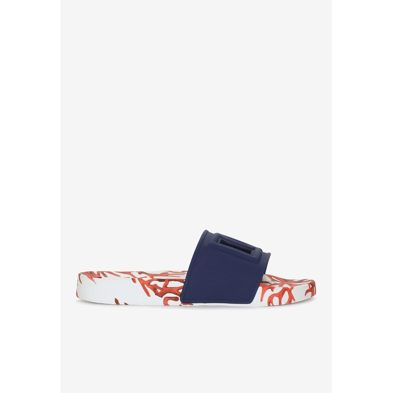 Logo Cut-Out Rubber Slides Multicolor mshoeseu_EU 39