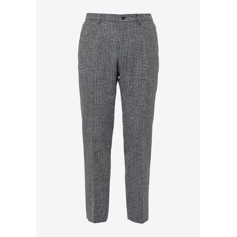 Wool-Blend Checked Pants Gray mrtwit_IT 56
