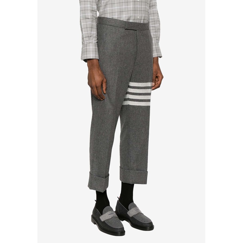 4-bar Striped Wool Blend Tailored Pants Gray mrtwstd_2