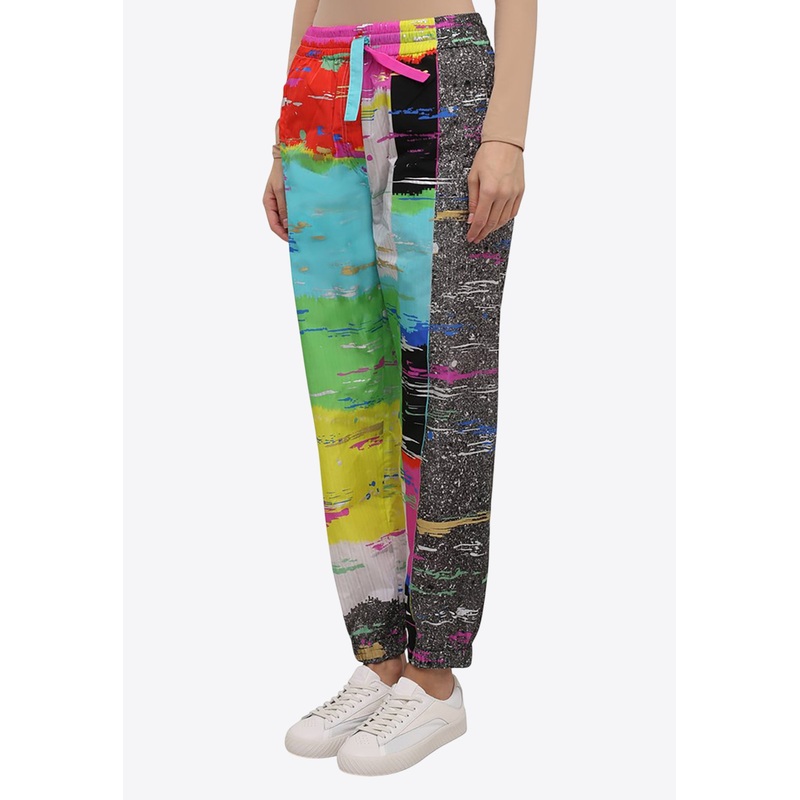 Abstract-Print Track Pants Multicolor wrtwit_IT 40