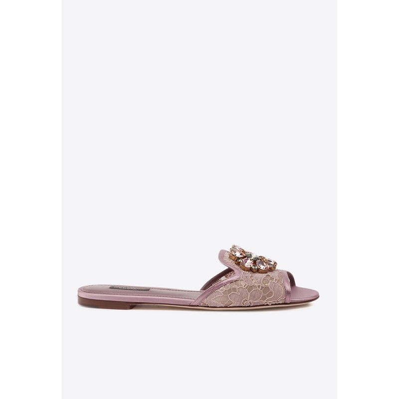 Bianca Taormina Lace Flat Sandals Blush wshoeseu_EU 39