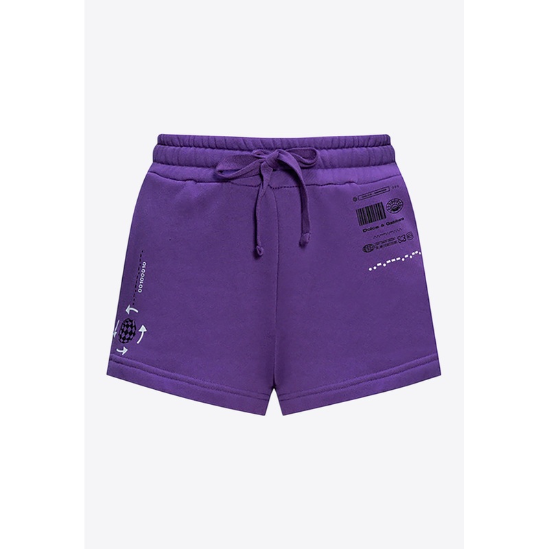Printed Track Shorts Purple wrtwit_IT 38