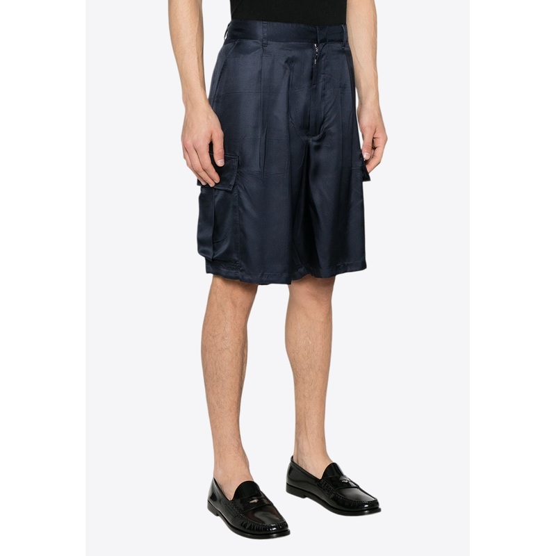 Silk Cargo Shorts Blue mrtwstd_S
