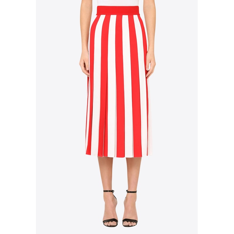 Striped Cady Midi Skirt Red wrtwit_IT 42