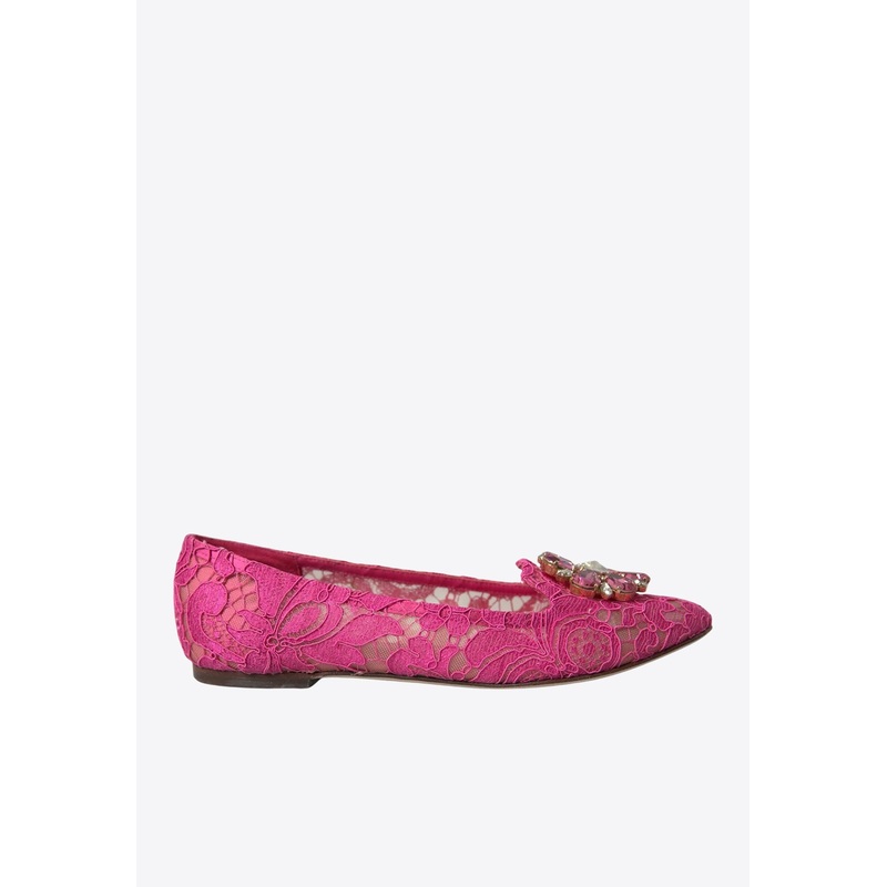 Vally Taormina Lace Ballet Flats Fuchsia wshoeseu_EU 37