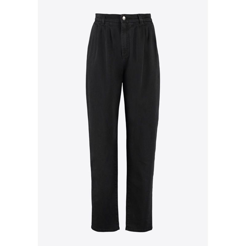 Washed Straight-Leg Jeans Black wrtwit_IT 40