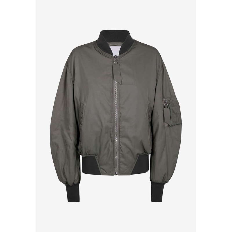 Anja Zip-Up Bomber Jacket Green wrtwit_IT 36