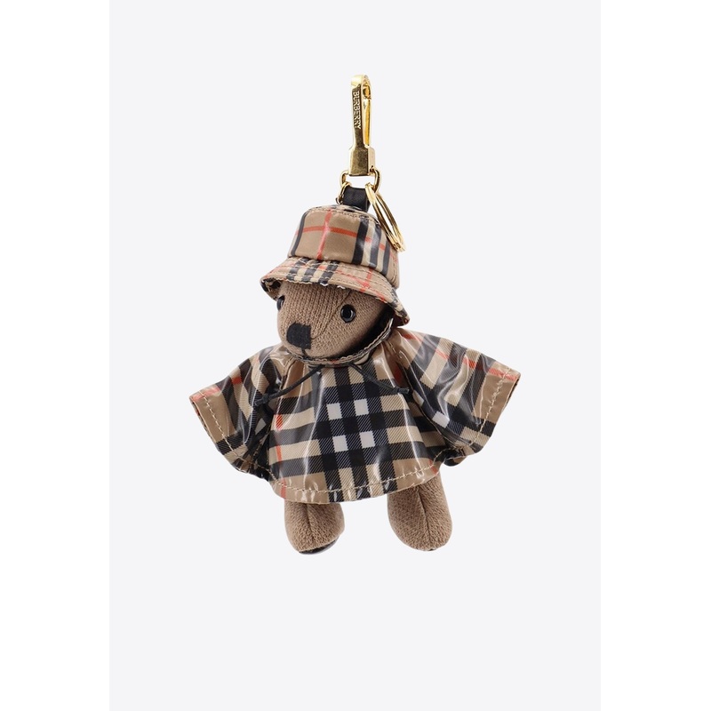 Checked Thomas Bear Keyring Beige Onesize