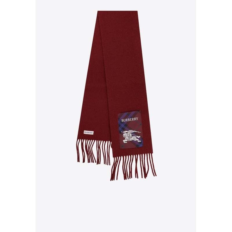 EKD Cashmere Fringed Scarf Red Onesize