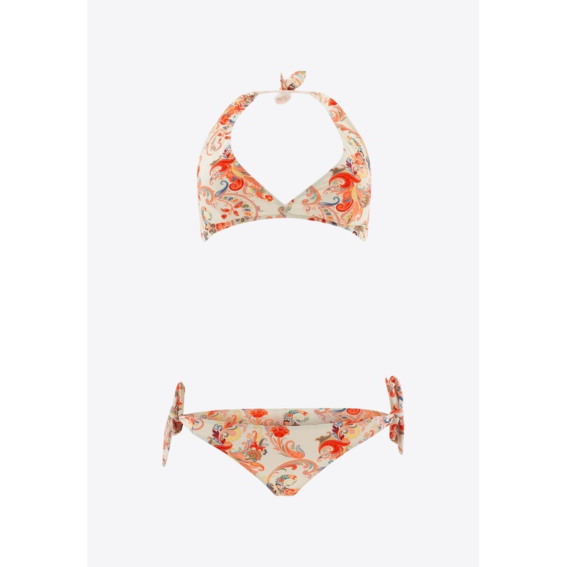 Floral-Pattern Two-Piece Bikini Multicolor wrtwstd_L