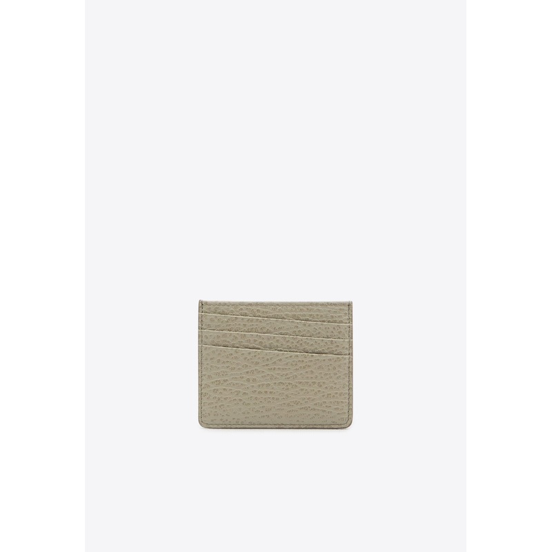Four Stitches Leather Cardholder Gray Onesize
