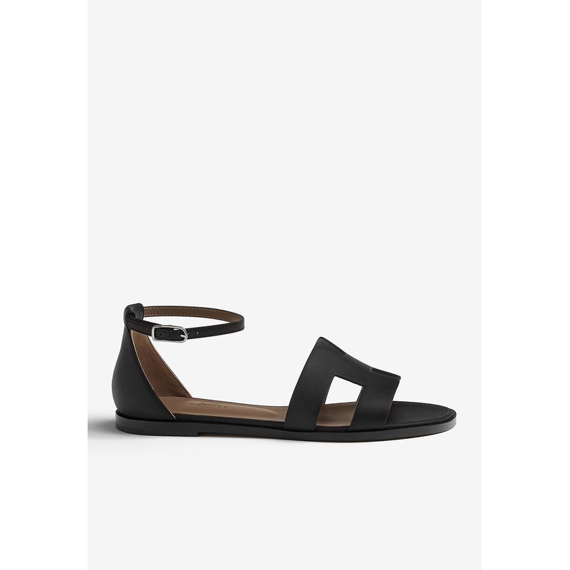 Santorini Sandals in Calfskin Black wshoesher_FR 39